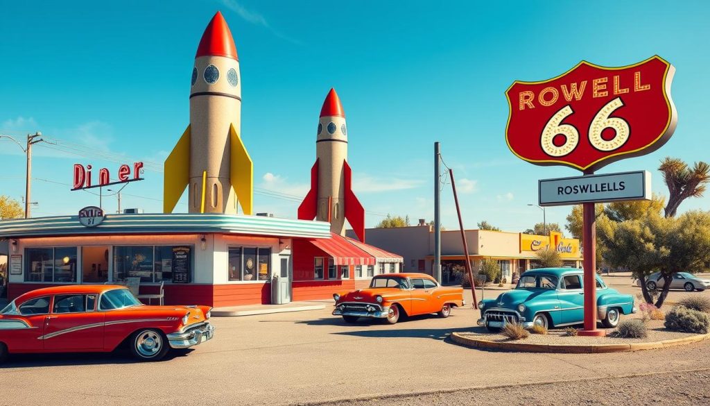 Route 66 attractions, iconic stops Roswell NM