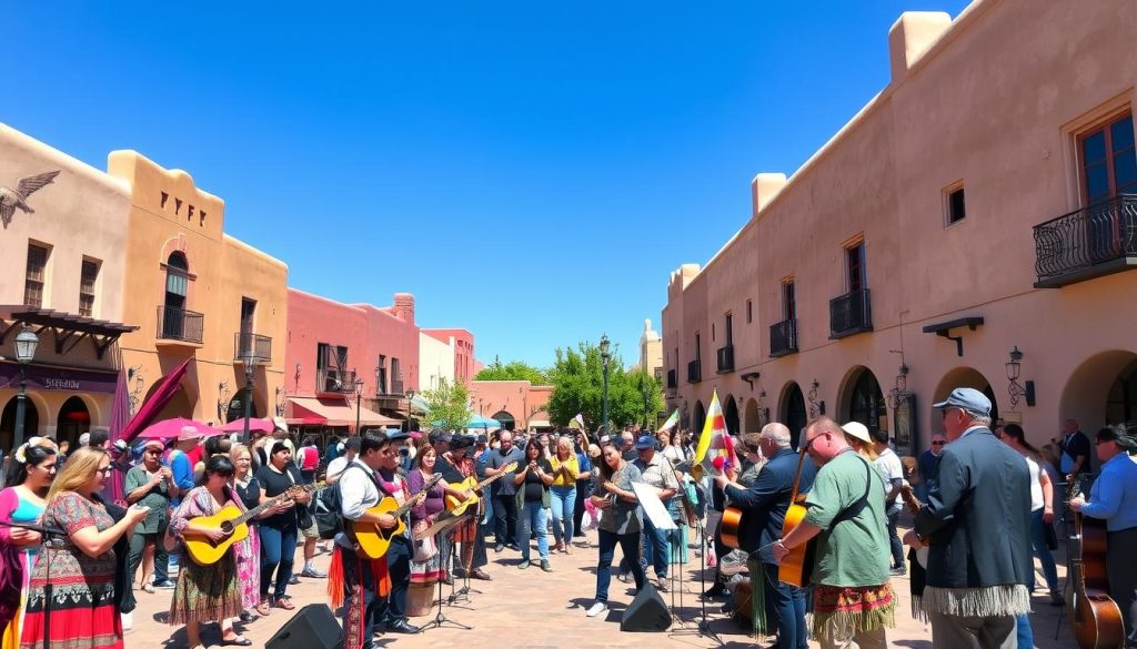 Santa Fe plaza performers