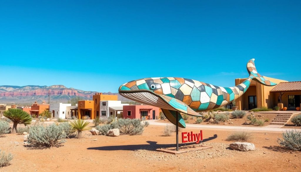 Santa Fe unconventional tourism - Ethyl the Whale Sculpture