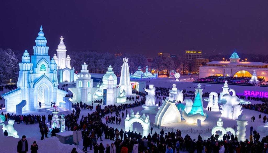 Sapporo Snow Festival ice sculpture contests