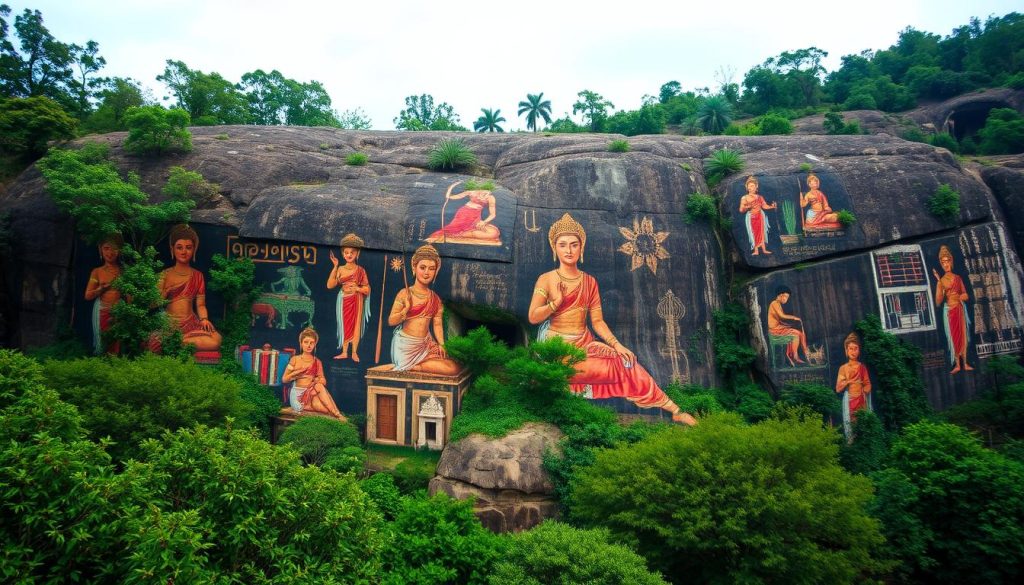 Sigiriya rock paintings