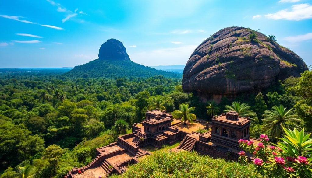 Sigiriya surroundings with Pidurangala Rock