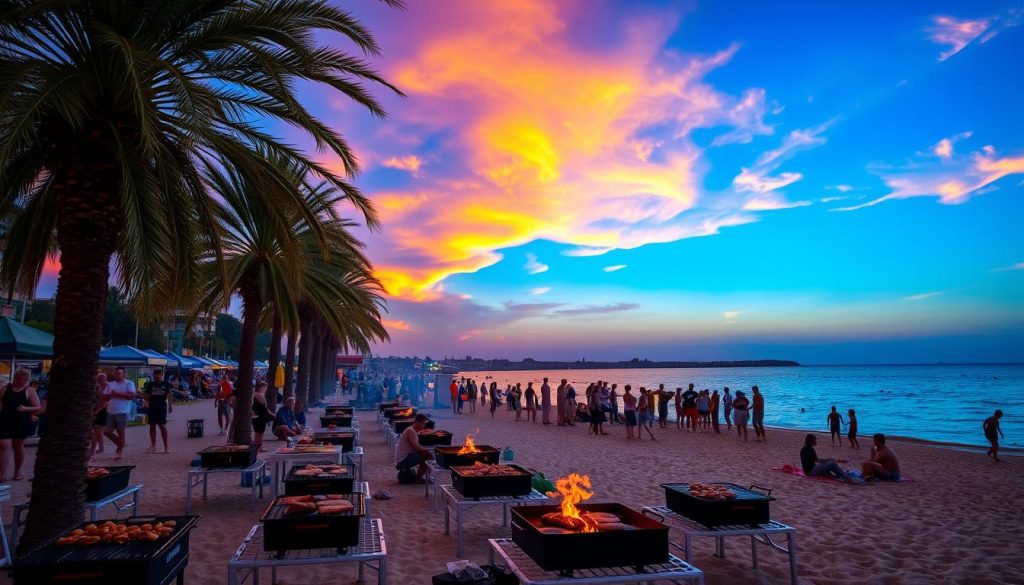 Sliema beach barbecues Sliema beach barbecues