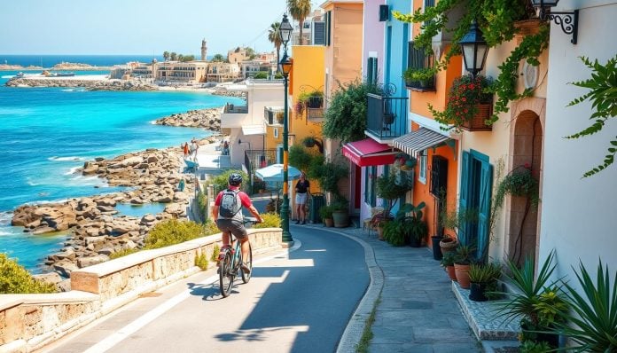 Sliema cycling tours through coastal paths and hidden alleyways