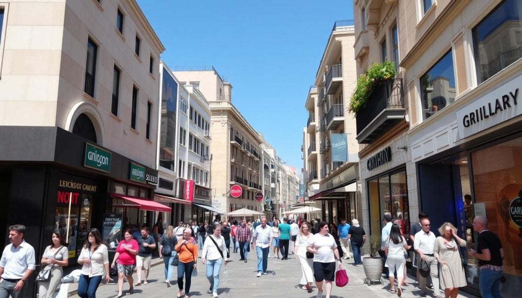 Sliema shopping outlets