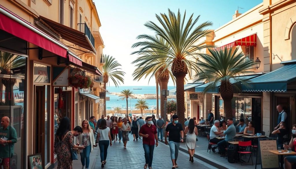 Sliema shopping scene Sliema shopping scene