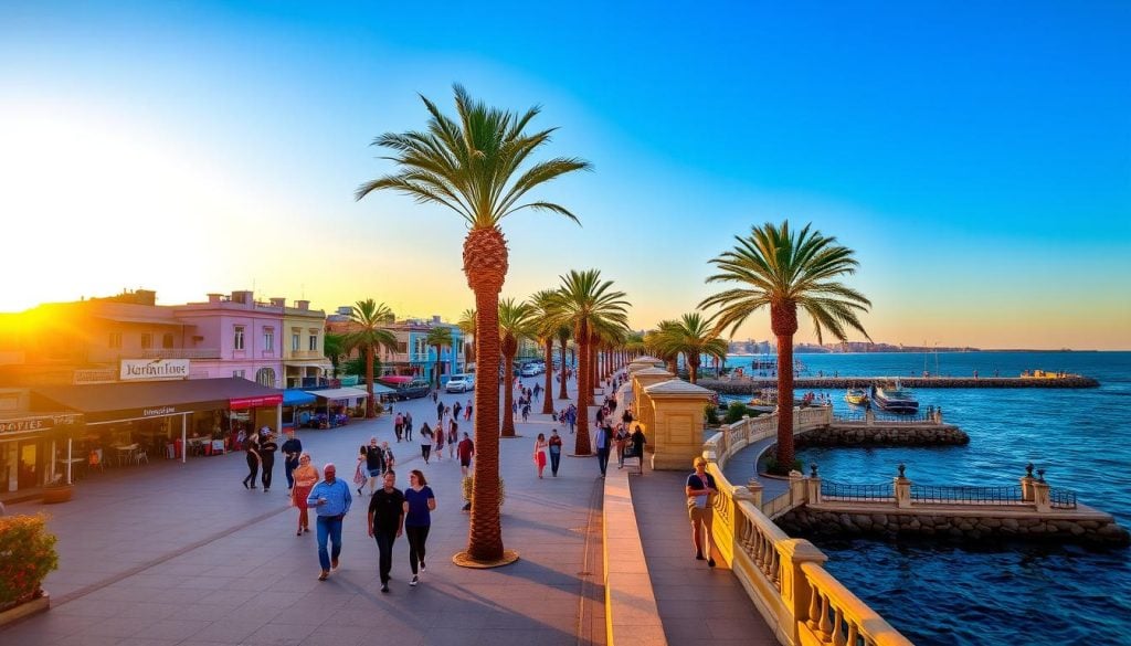 Sliema sightseeing along the promenade