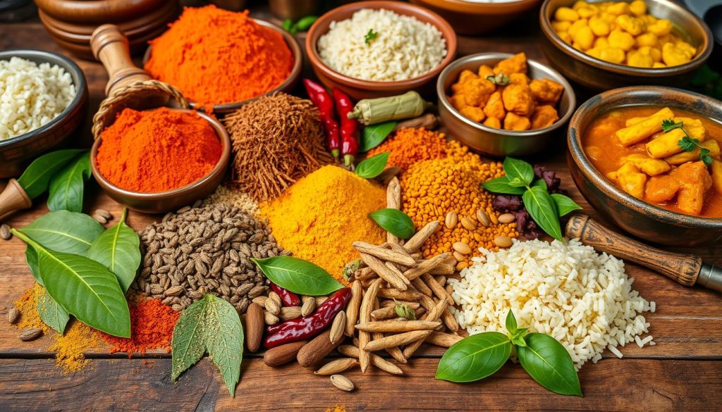 Sri Lankan spices showcasing traditional food flavors Sri Lankan spices showcasing traditional food flavors