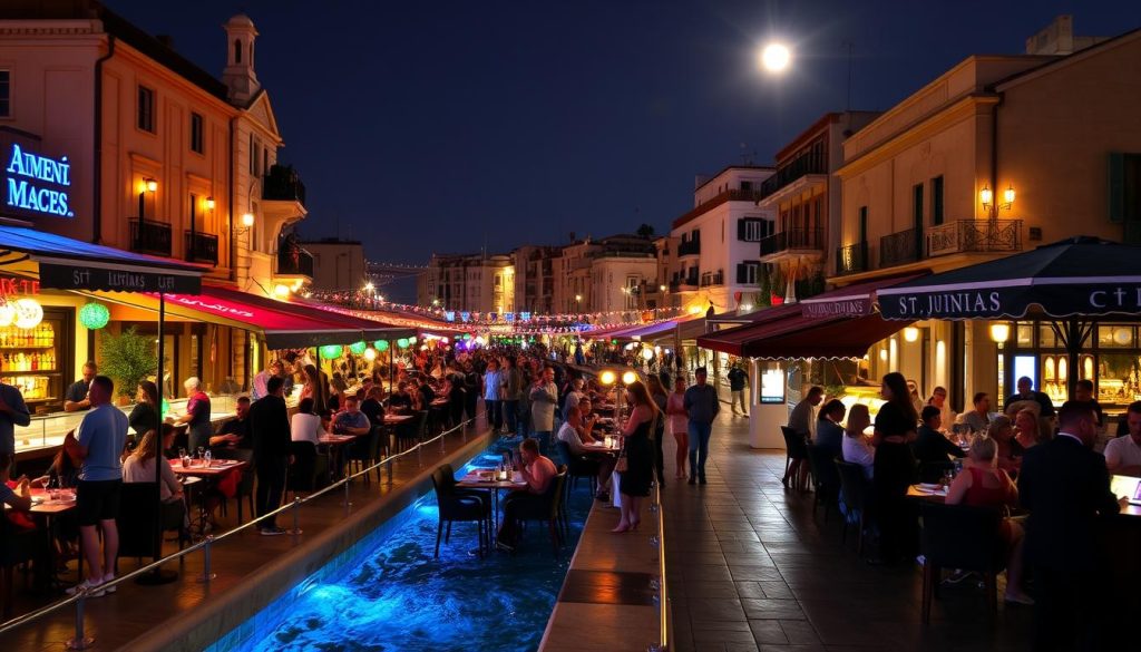 St. Julian's nightlife and dining scene St. Julian's nightlife and dining scene