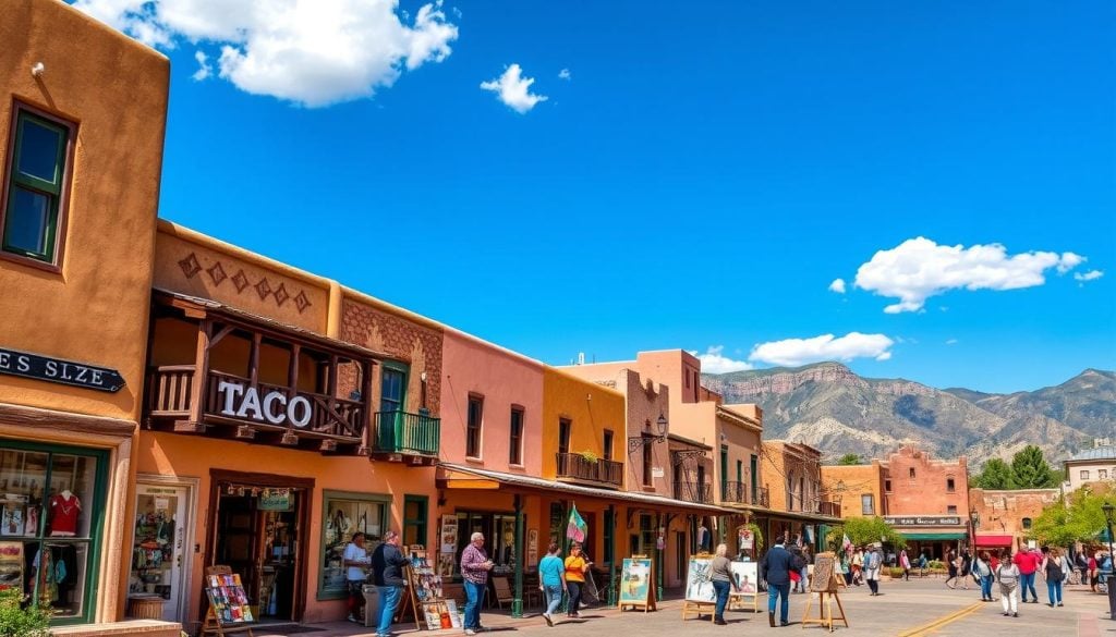 Taos Plaza historic landmarks