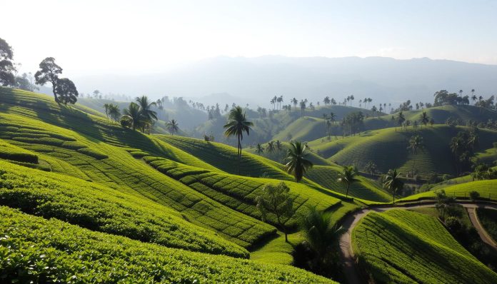 Tea plantations near Kandy for guided tours and tastings