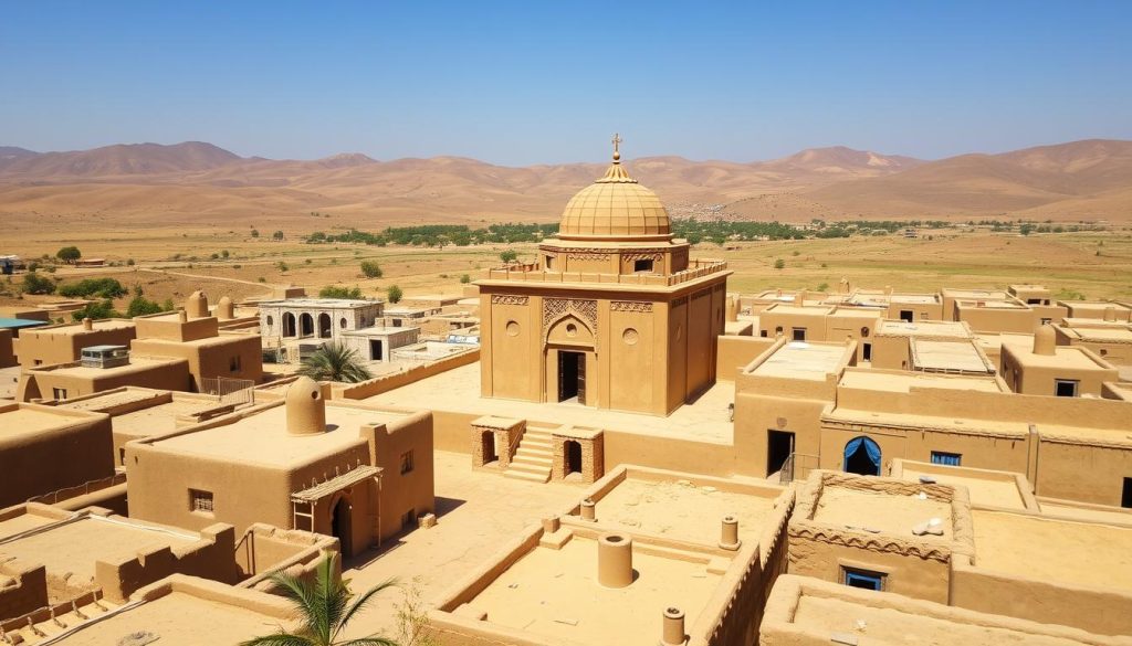 The Mausoleum of Bin Ali and Yemenite Mud Houses in Mirbat The Mausoleum of Bin Ali and Yemenite Mud Houses in Mirbat