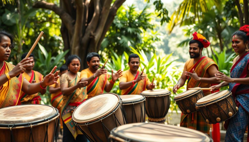 Traditional Kandyan drumming lessons