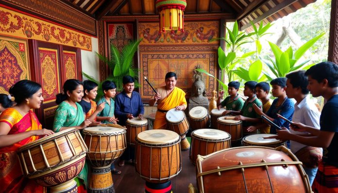 Traditional Kandyan drumming lessons