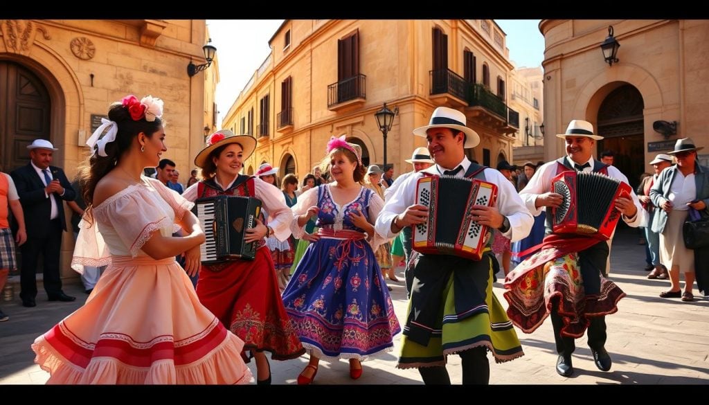 Traditional Maltese music and dance performances in Valletta