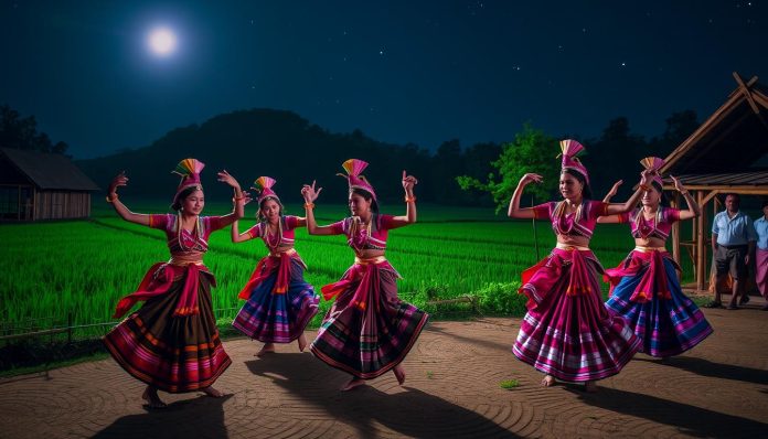 Traditional Tharu dance performances