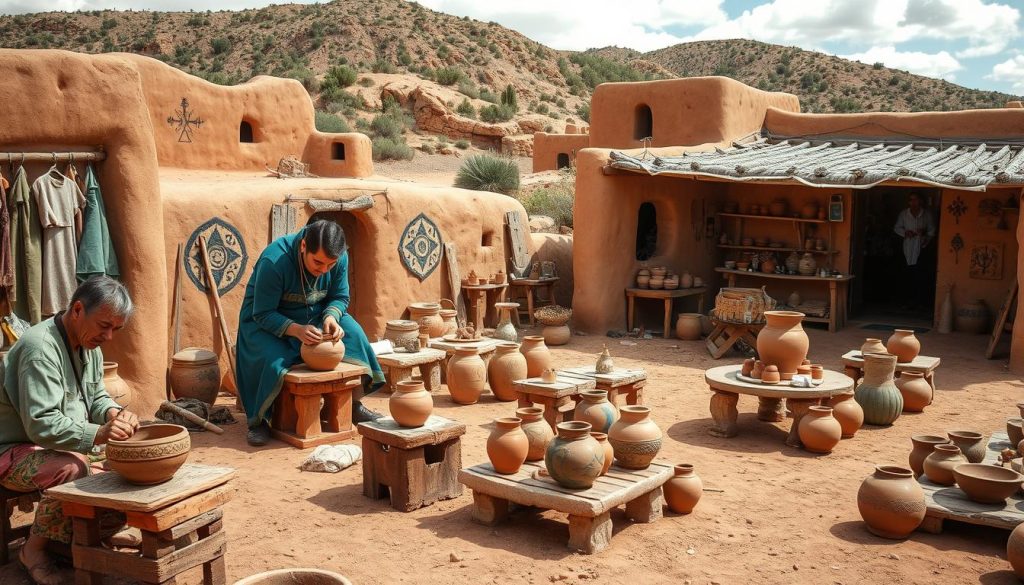 Traditional pottery techniques in Taos pottery traditions