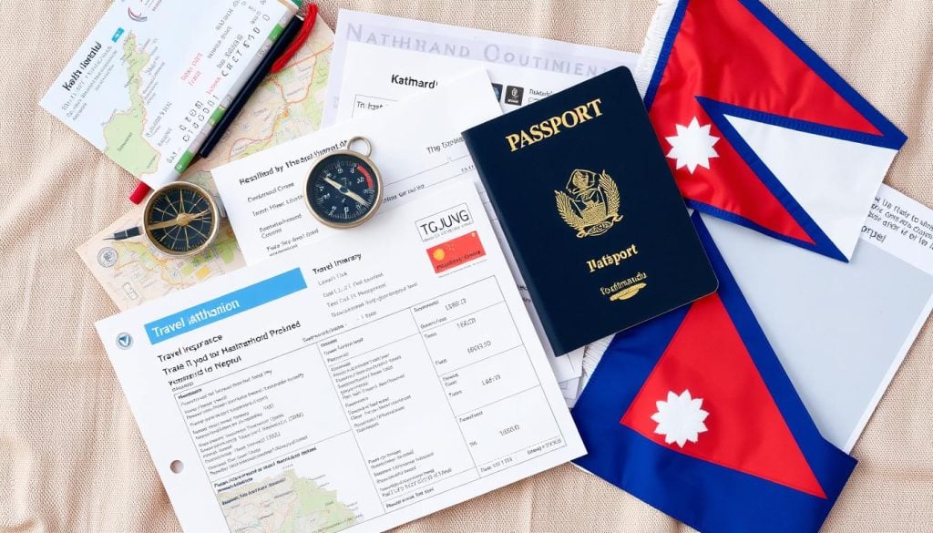 Travel documents for Kathmandu trip