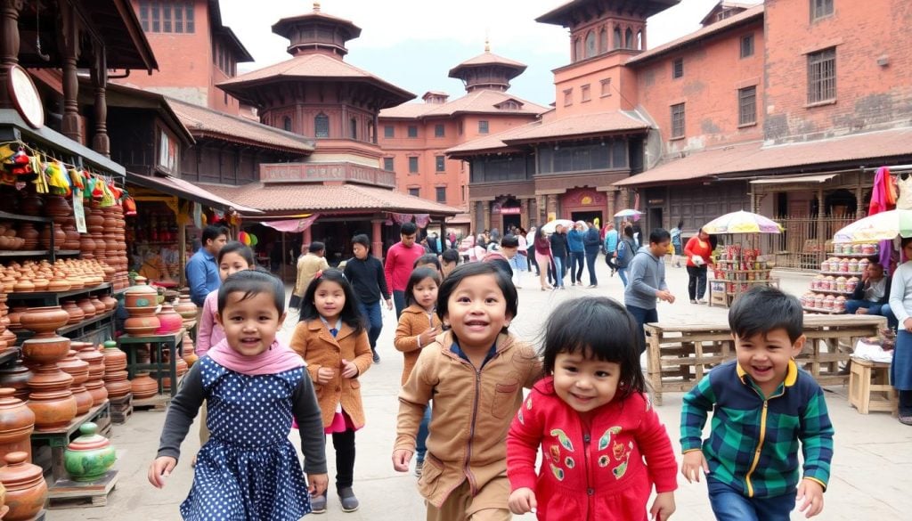 Travel with kids in Bhaktapur