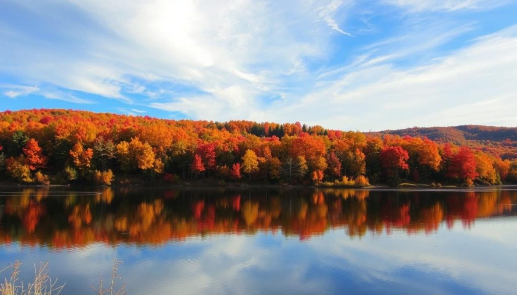 Vibrant autumn hues in Wisconsin Dells Vibrant autumn hues in Wisconsin Dells