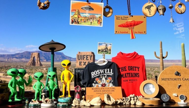 What are some unique souvenirs I can buy in Roswell, New Mexico?