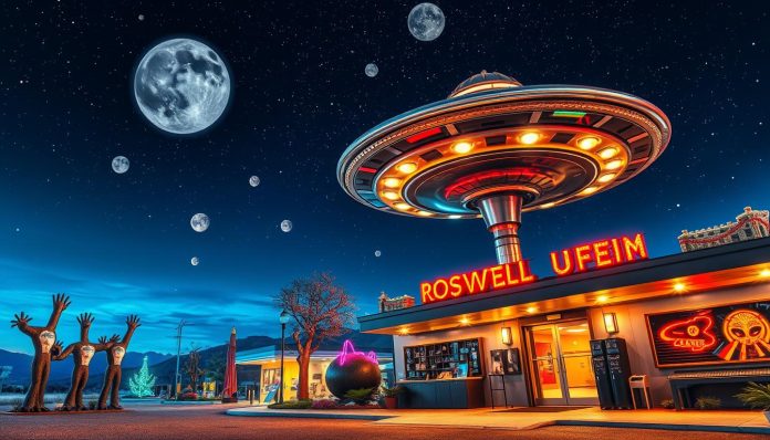 What are the best UFO-themed attractions in Roswell, New Mexico?