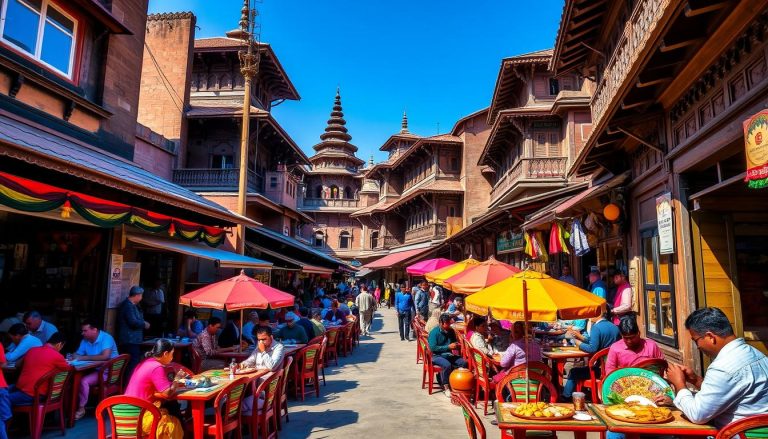 What are the dining options in Bhaktapur?