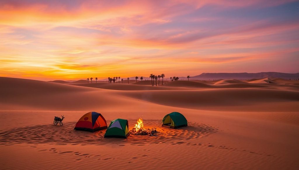 Wild camping in Wahiba Sands Wild camping in Wahiba Sands