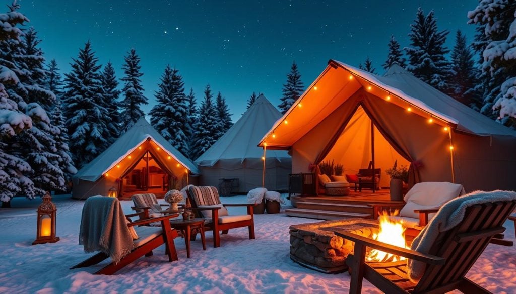 Winter glamping experiences