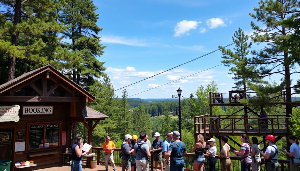 Wisconsin Dells zipline adventures booking information