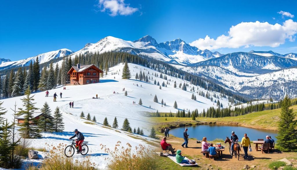 Year-round resort activities in Angel Fire