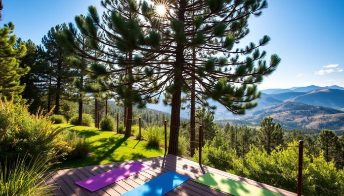 Yoga retreats in Santa Fe with mountain views