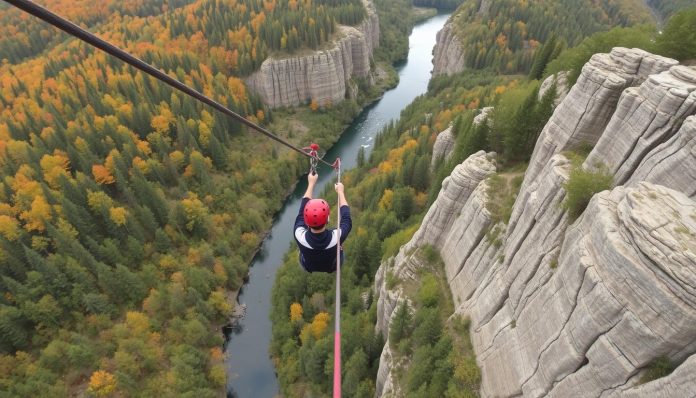 Ziplining adventures in Wisconsin Dells