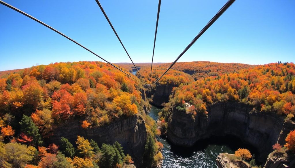 adrenaline-pumping ziplines in Wisconsin Dells