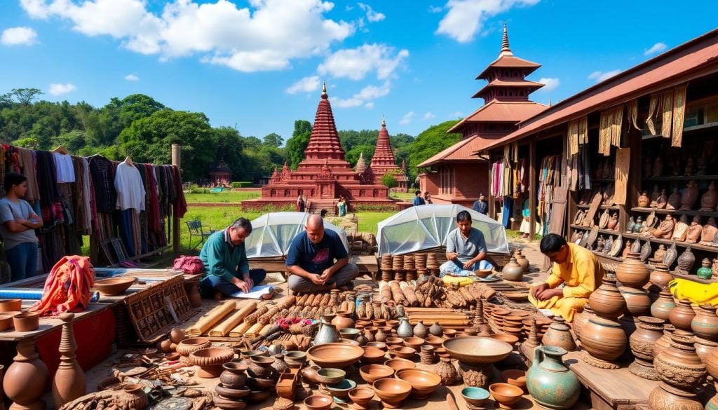 artisan workshops and handicraft markets in Lumbini