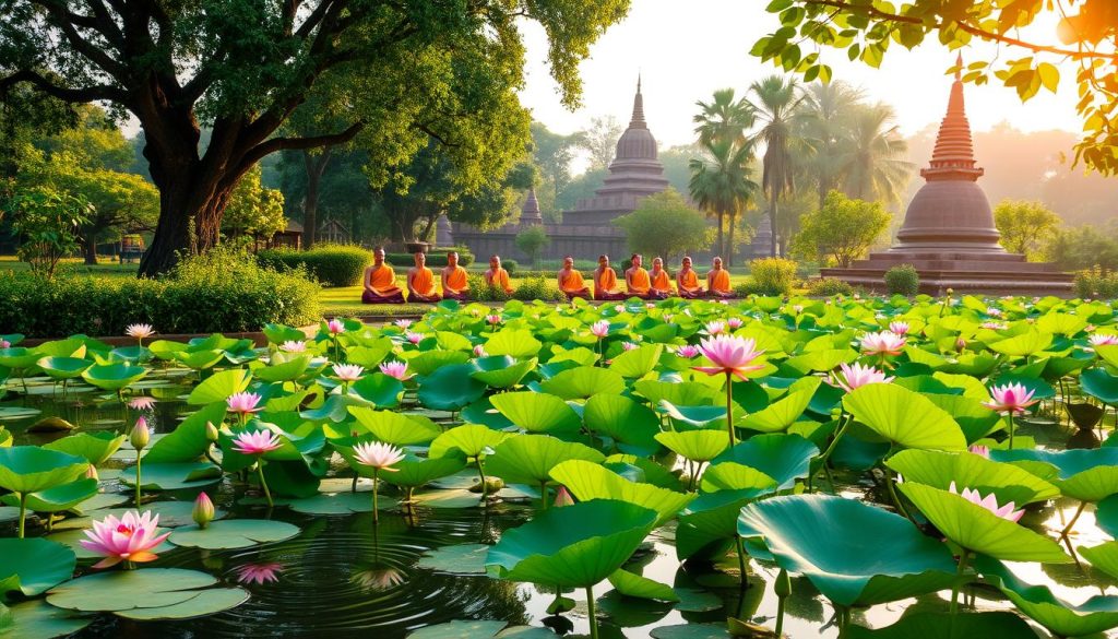 best meditation spots Lumbini