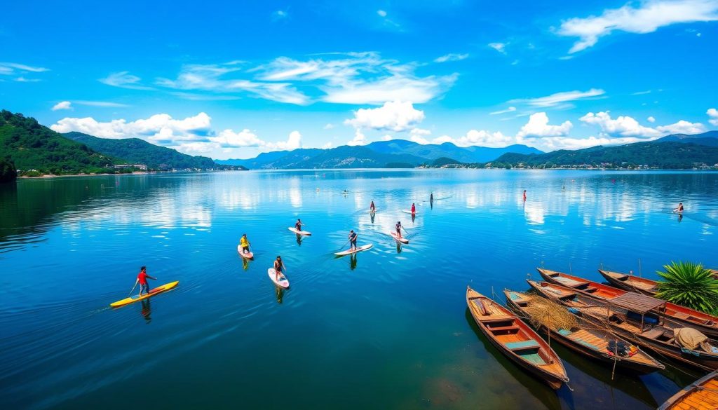 best paddleboarding spots in Phewa Lake