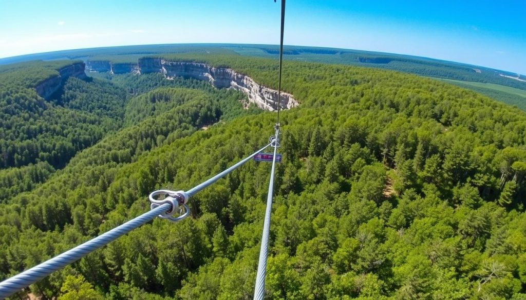 best ziplining in Wisconsin Dells