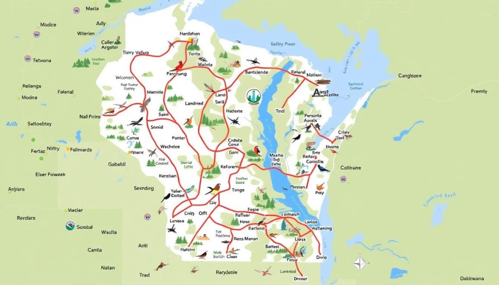 bird migration routes in Wisconsin