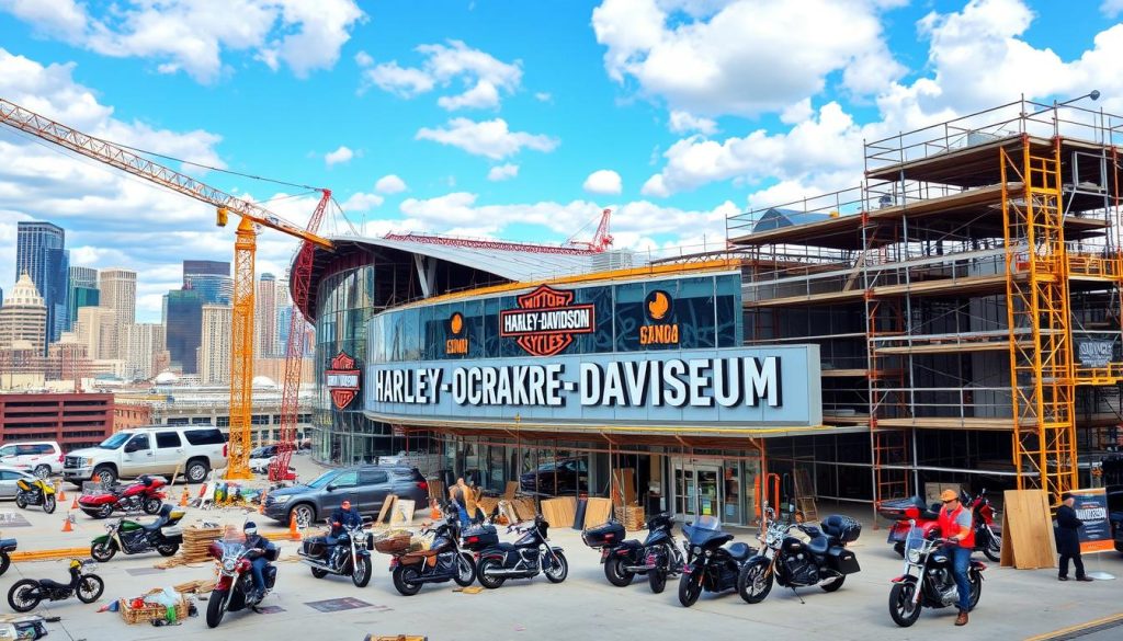 construction of Harley-Davidson Museum construction of Harley-Davidson Museum