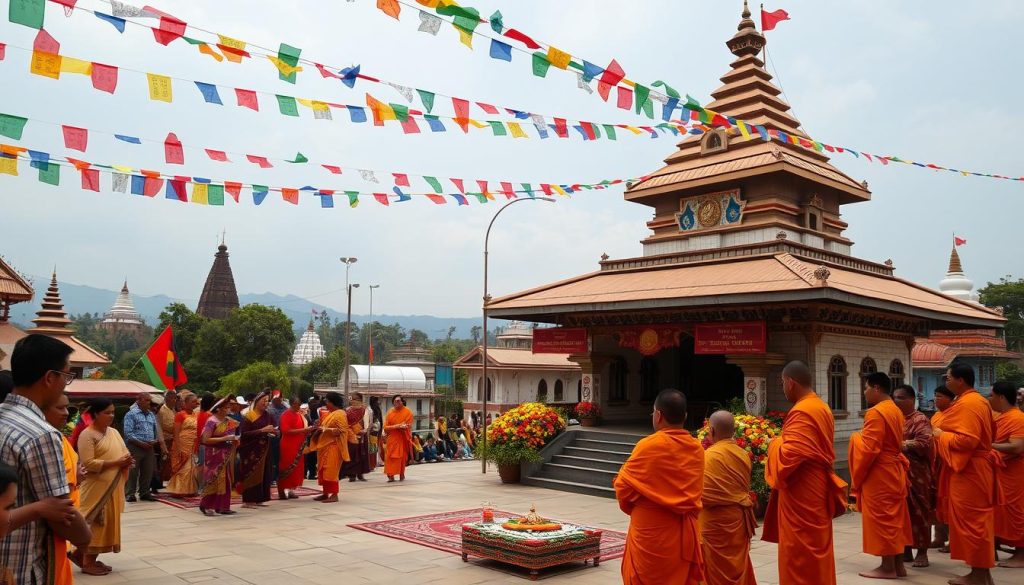 cultural ceremonies Lumbini Nepal