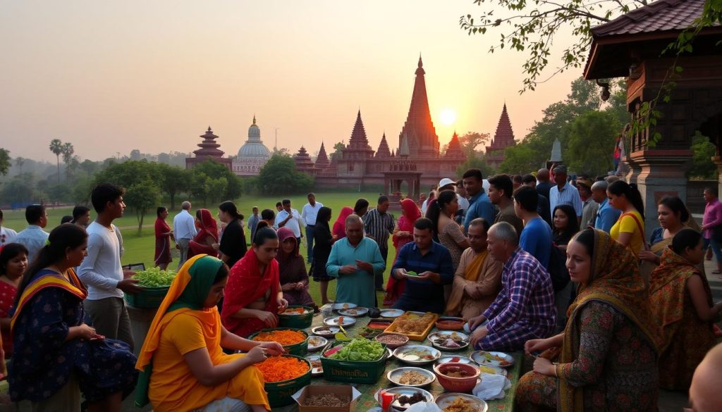 cultural exchange in Lumbini cultural exchange in Lumbini