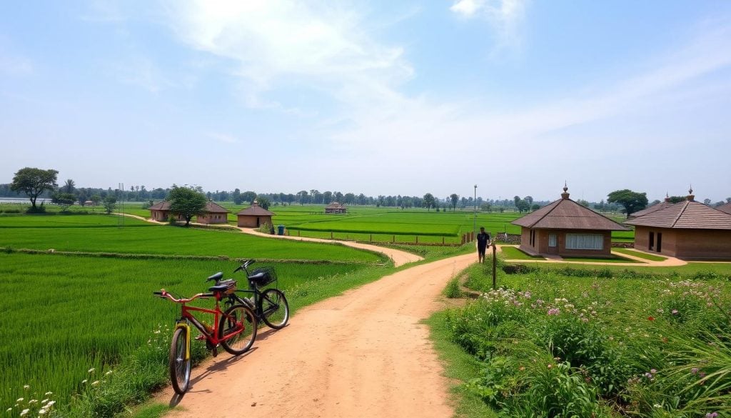 cycling tours through Lumbini's countryside