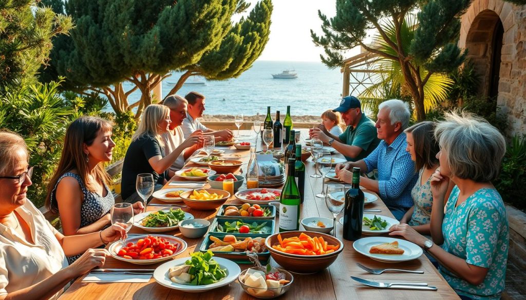 family dining in Gozo family dining in Gozo