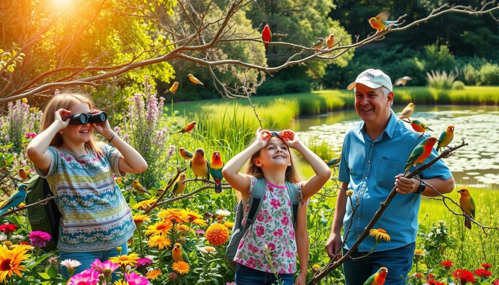 family-friendly bird watching activities at the Green Bay Botanical Garden