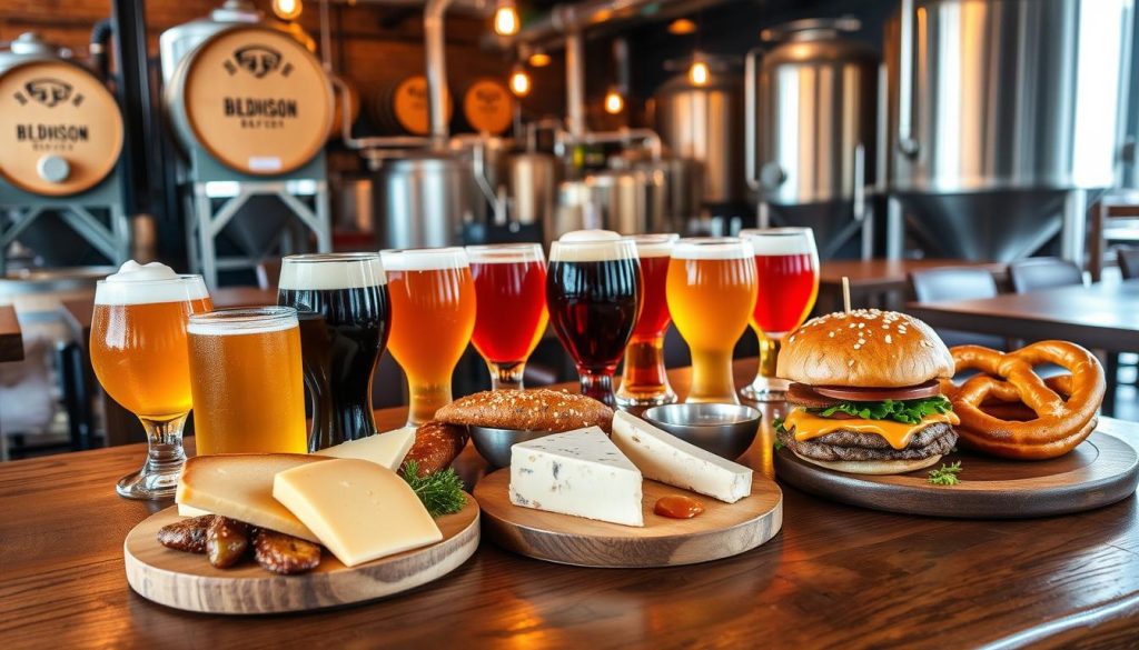 food pairings at breweries in Madison