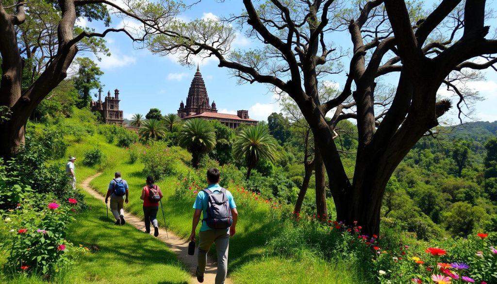 hiking near Lankatilaka temple