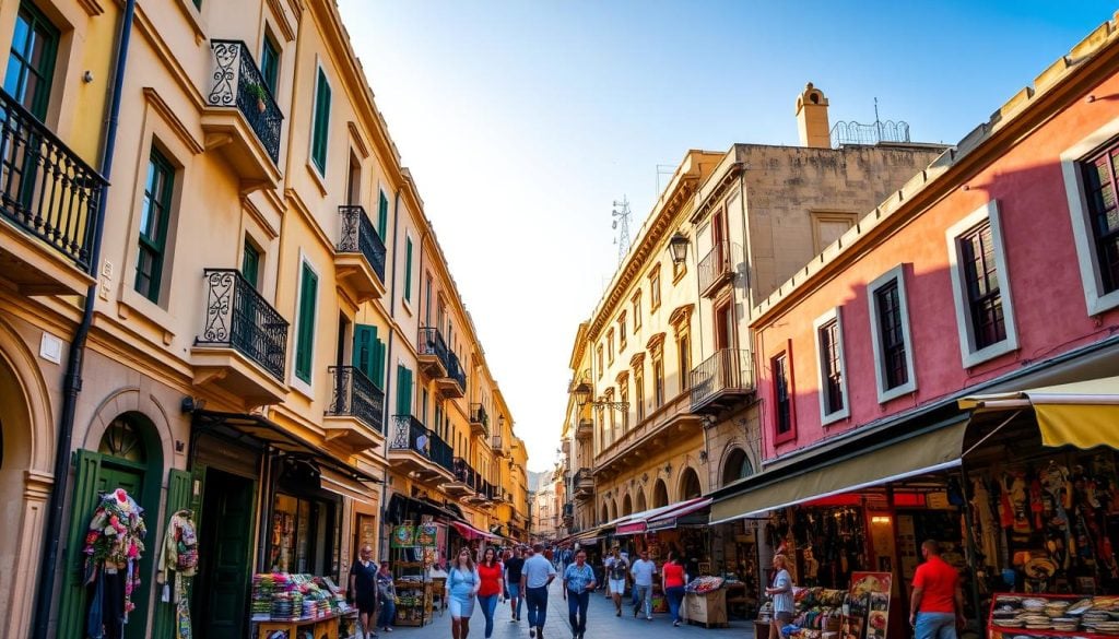 historic shopping street Valletta