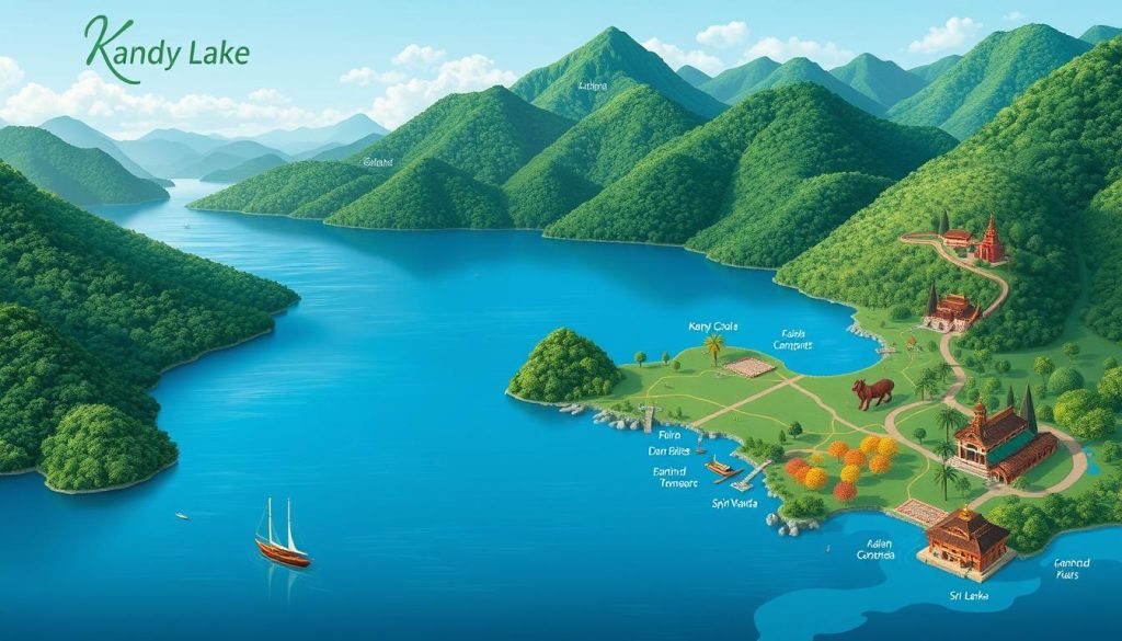 kandy lake map kandy lake map