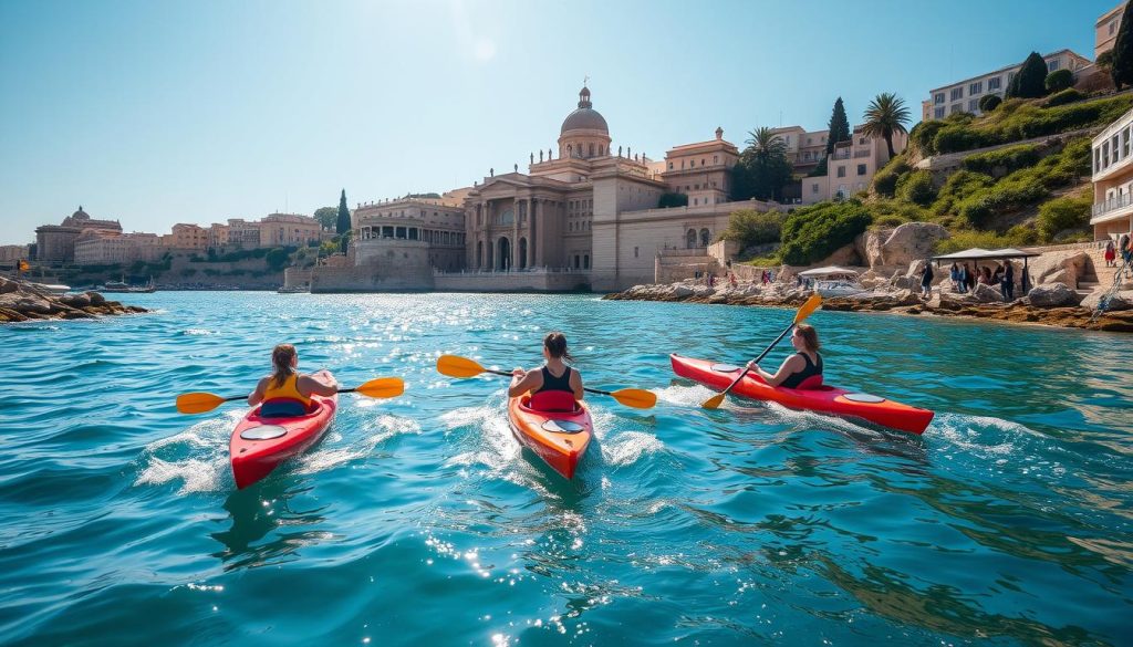 kayaking in Valletta